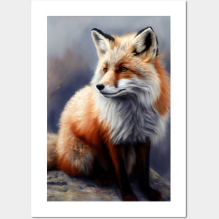 Arctic Red Fox - Oil Paint Posters and Art